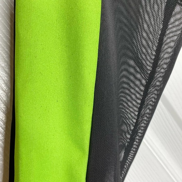 Superdown Mesh Long Sleeve 1/4 Zip Bodycon Mini Dress Black Green Womens Small - Picture 10 of 12